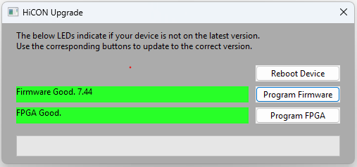 Firmware and FPGA current
